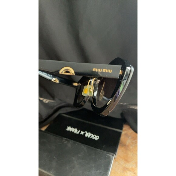 Miu Miu black and Gold frame sunglasses SMU 01X 67 15 06F -0A7 140 2N Made Italy main image 6